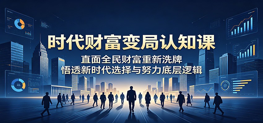 时代财富变局认知课：直面全民财富重新洗牌，悟透新时代选择与努力底层逻辑