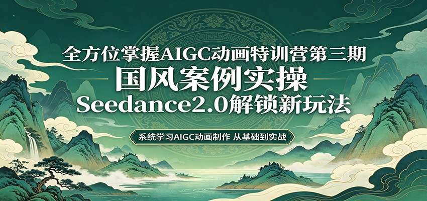 零基础AIGC动画精通第三期：国风案例实操，Seedance2.0解锁新玩法