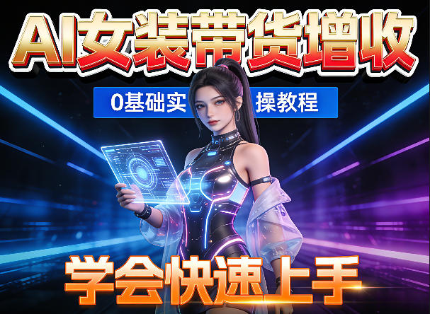 AI女装图文带货增收,零成本免费工具助力,轻松学会快速上手
