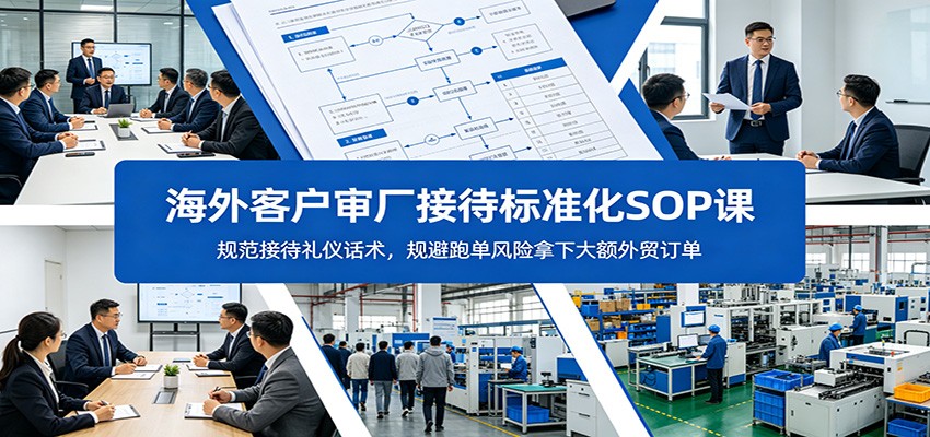海外客户审厂接待标准化SOP课：规范接待礼仪话术，规避跑单风险拿下大额外贸订单